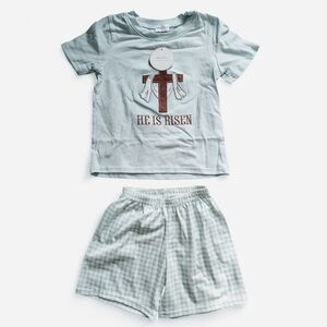 Easter Abby & Evie Boutique Mint Green Cotton Outfit